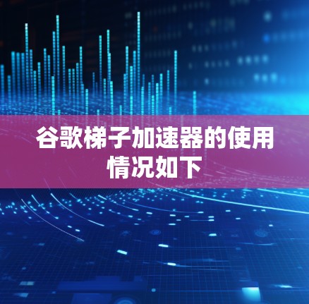 谷歌梯子加速器的使用情况如下