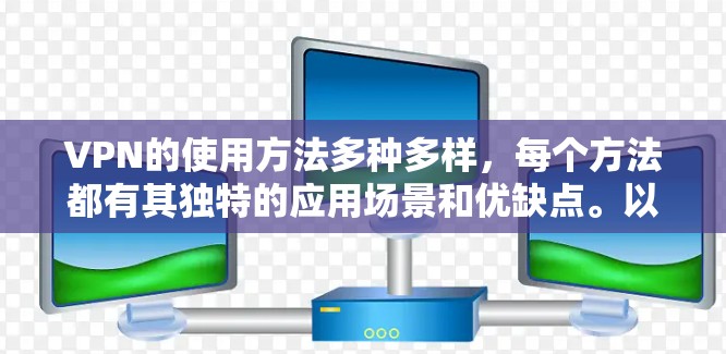 VPN的使用方法多种多样,每个方法都有其独特的应用场景和优缺点。以下是几种主要的VPN使用方法及其适用场景和优缺点 VPN的使用方法多种多样,每个方法都有其独特的应用场景和优缺点。以下是几种主要的VPN使用方法及其适用场景和优缺点