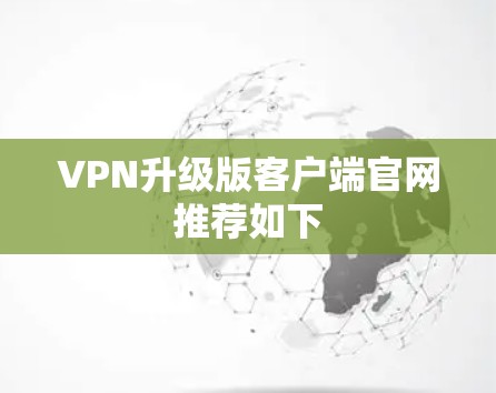 VPN升级版客户端官网推荐如下