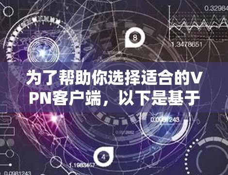 为了帮助你选择适合的VPN客户端，以下是基于你的需求和考虑因素的推荐